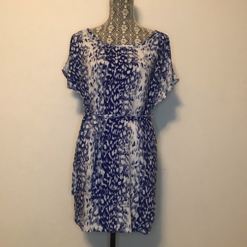 MINKPINK Blue and White T-shirt Dress